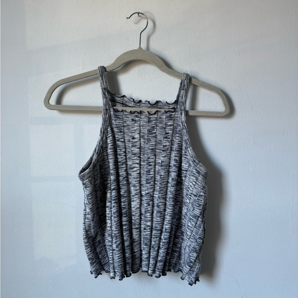 Akemi + Kin Wide Rib Lettuce Edge Tank | Anthropologie